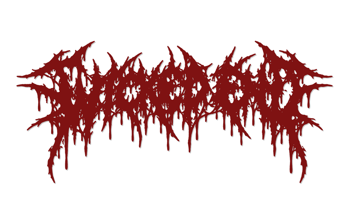 Wicked End drop logo die-cut sticker, Red