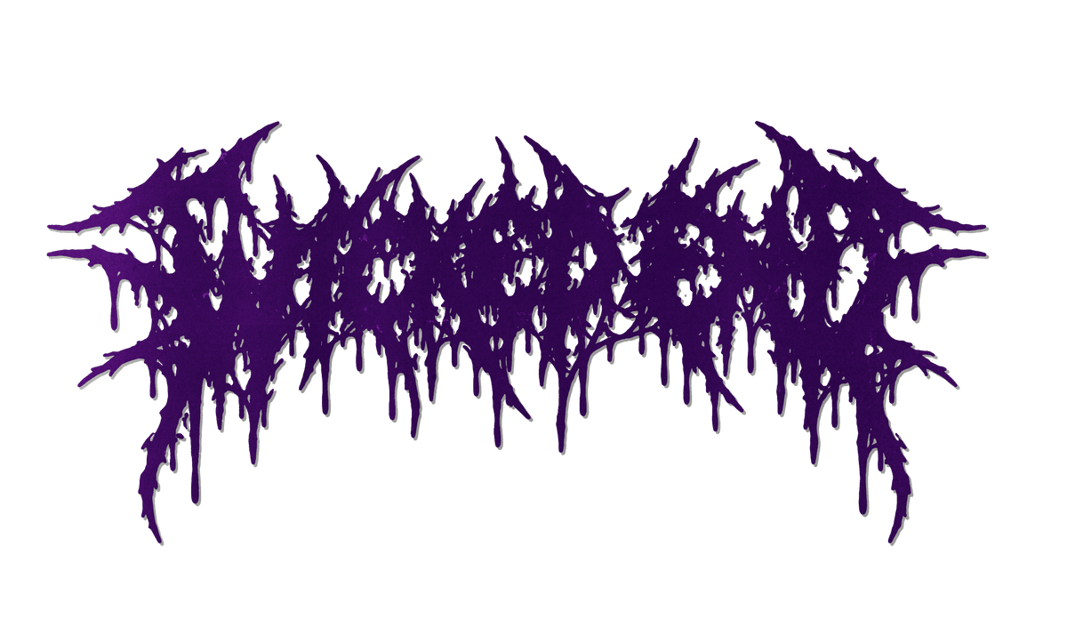 Wicked End drop logo die-cut sticker, Purple