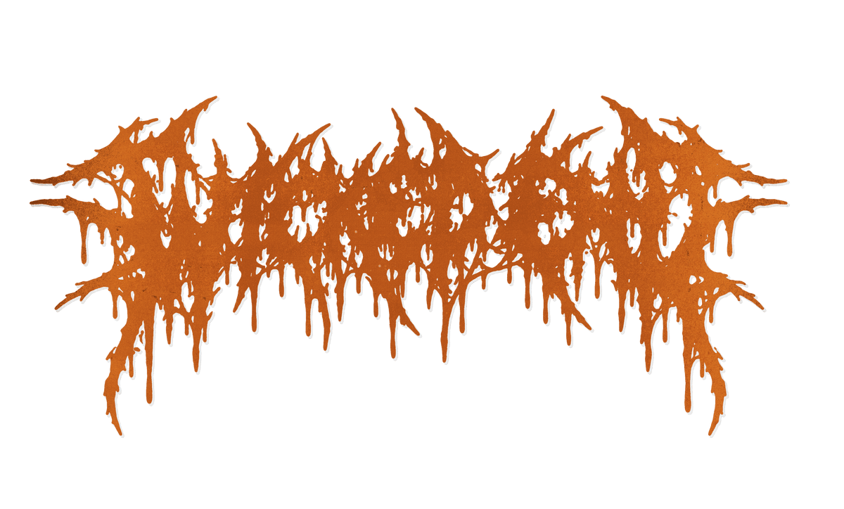 Wicked End drop logo die-cut sticker, Orange