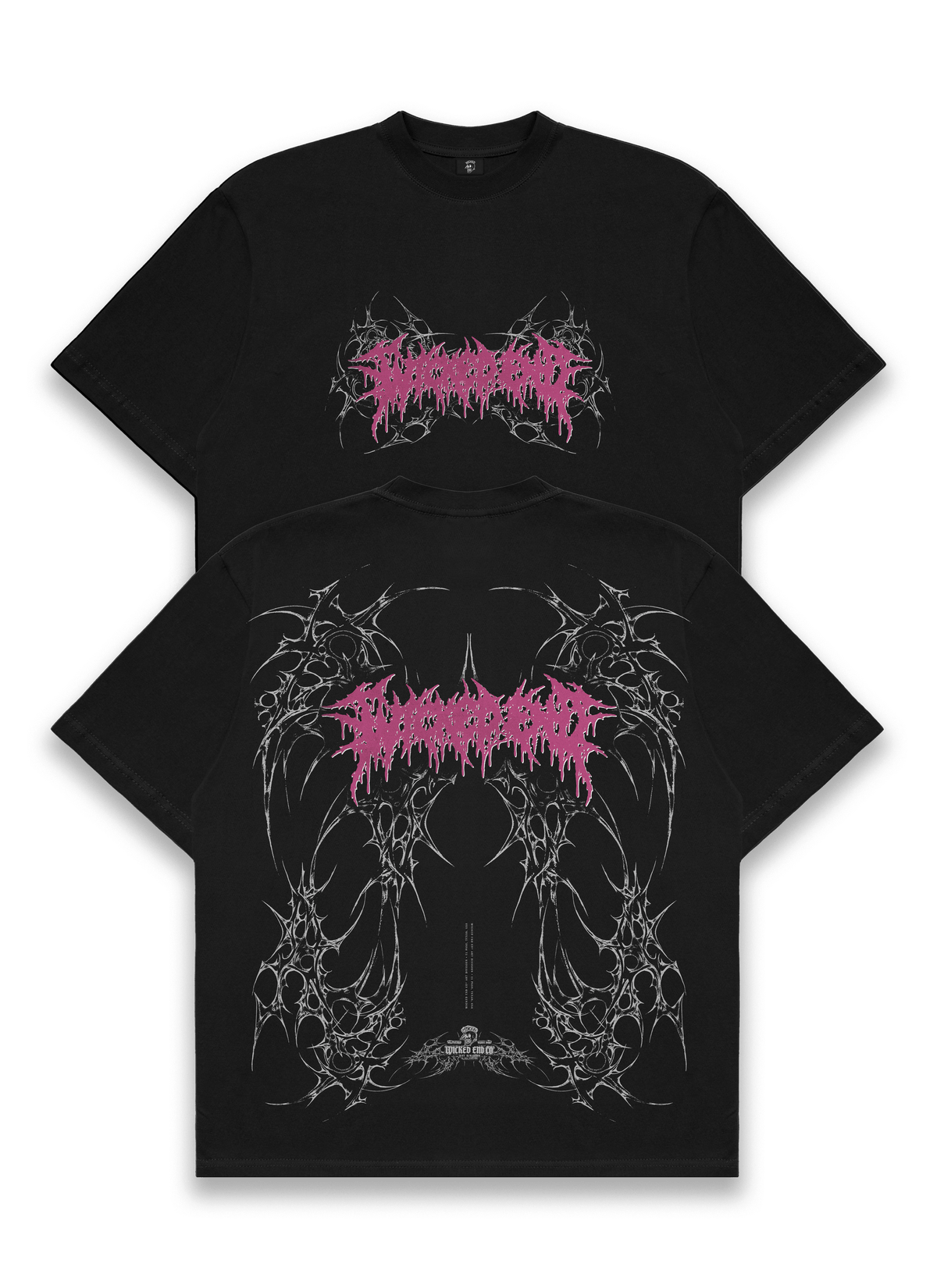 Nexus heavyweight graphic tee, screenprinted in El Paso, Wicked End