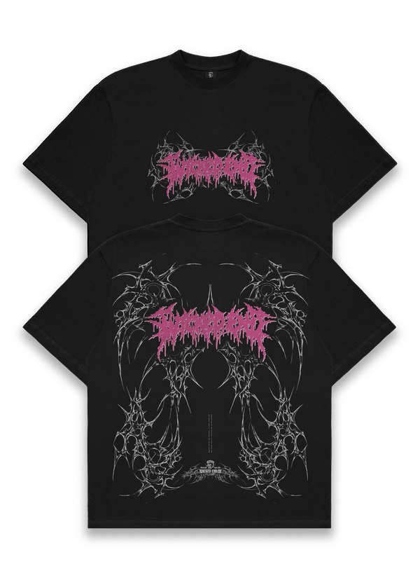 Nexus heavyweight graphic tee, screenprinted in El Paso, Wicked End