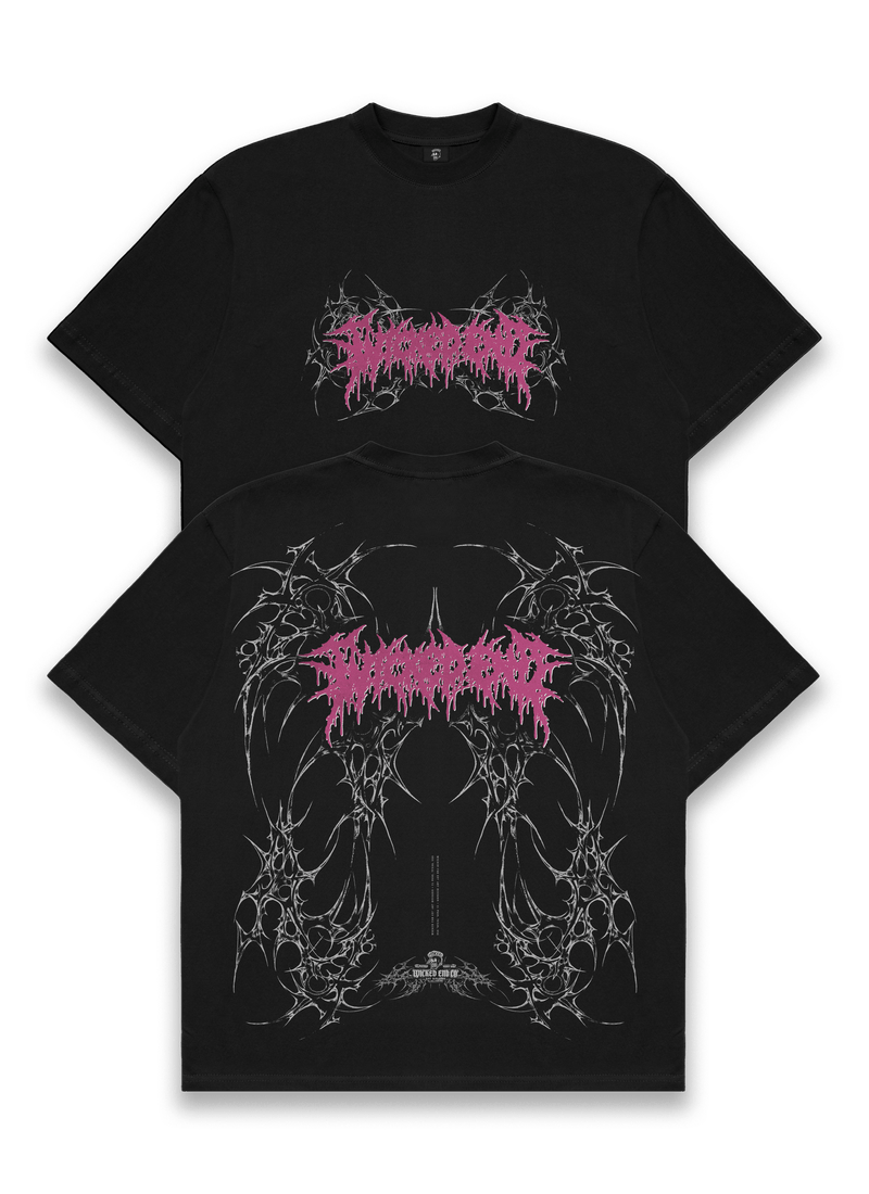 Nexus heavyweight graphic tee, screenprinted in El Paso, Wicked End