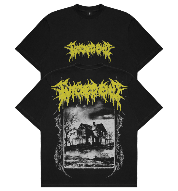 Desolate heavyweight graphic tee, screenprinted in El Paso, Wicked End