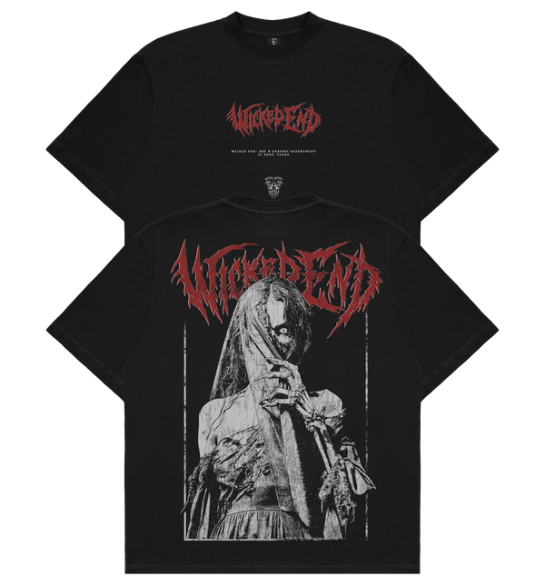 Matilda heavyweight graphic tee, screenprinted in El Paso, Wicked End