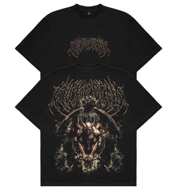 Wretched heavyweight graphic tee, screenprinted in El Paso, Wicked End