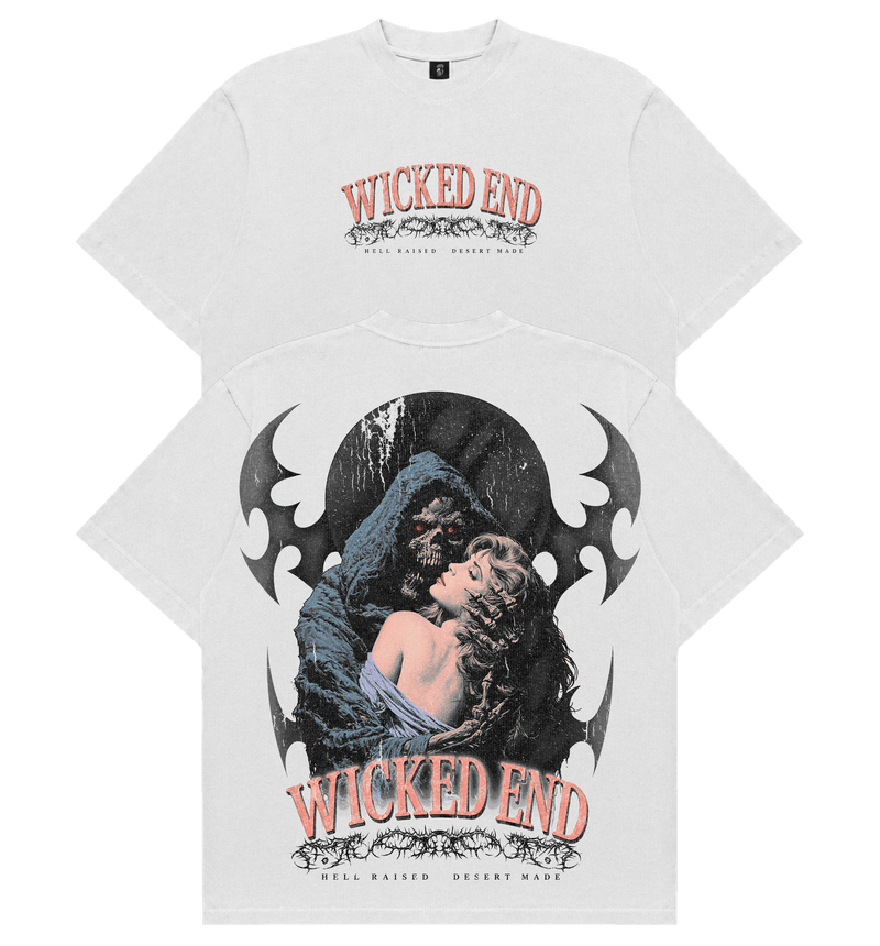 Consumed heavyweight graphic tee, screenprinted in El Paso, Wicked End