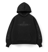 Burnout heavyweight hoodie, screenprinted in El Paso, Wicked End