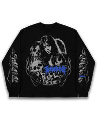 Psychosis heavyweight long sleeve, screenprinted in El Paso, Wicked End