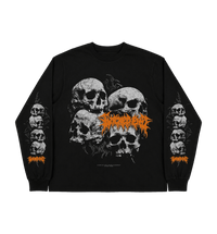 Head Count heavyweight long sleeve, screenprinted in El Paso, Wicked End