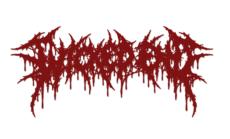 Wicked End drop logo die-cut sticker, Red