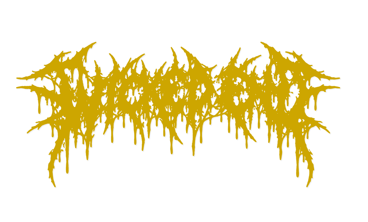 Wicked End drop logo die-cut sticker, Yellow