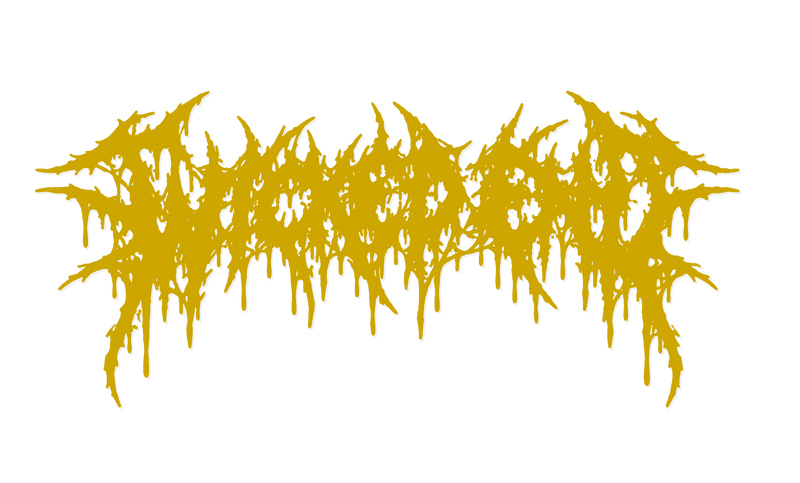 Wicked End drop logo die-cut sticker, Yellow