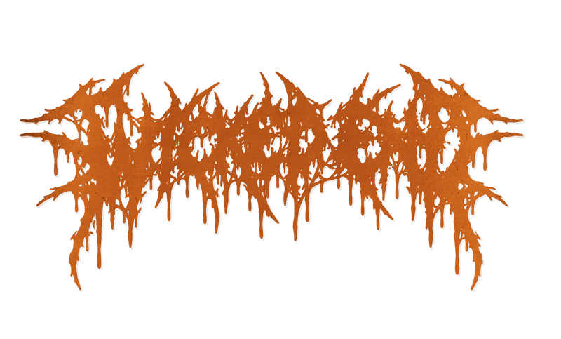 Wicked End drop logo die-cut sticker, Orange