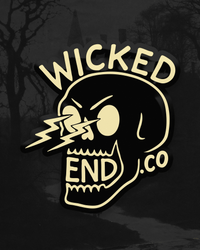 Wicked End logo die-cut sticker, October drop