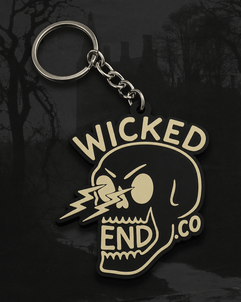 Wicked End rubber keychain, October drop