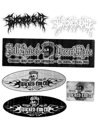 Grave Goods sticker set by Wicked End, all six stickers